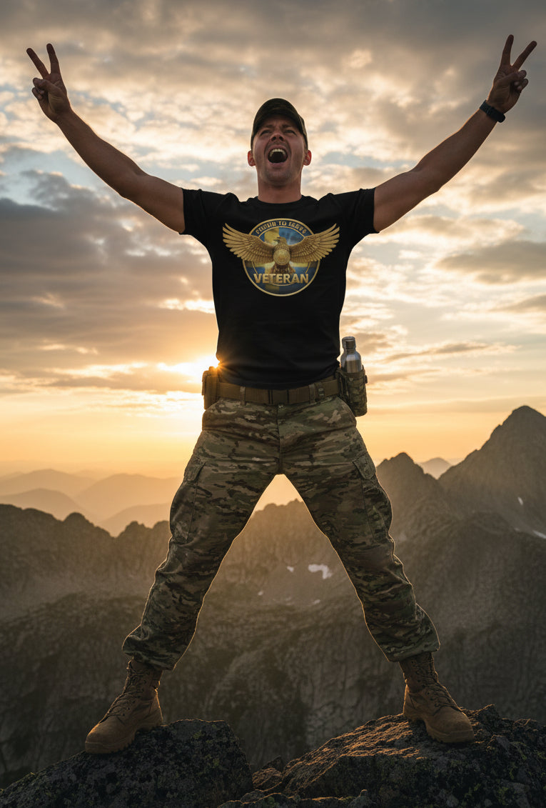 Black. Svensk Veteran-Proud to serve