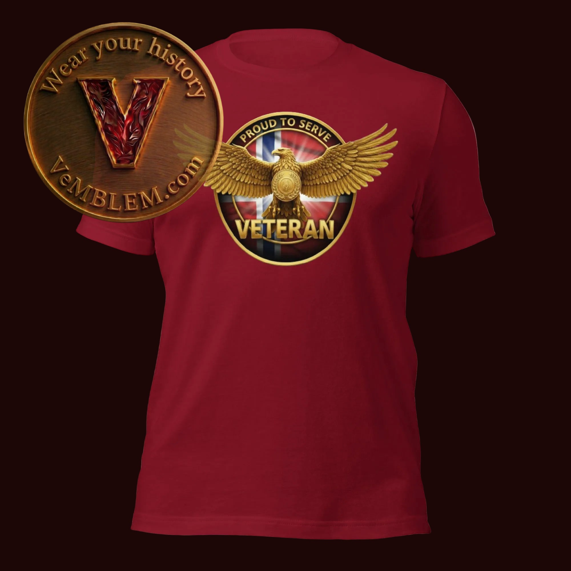 Badged - Stolt NOR Veteran - Unisex T-skjorte