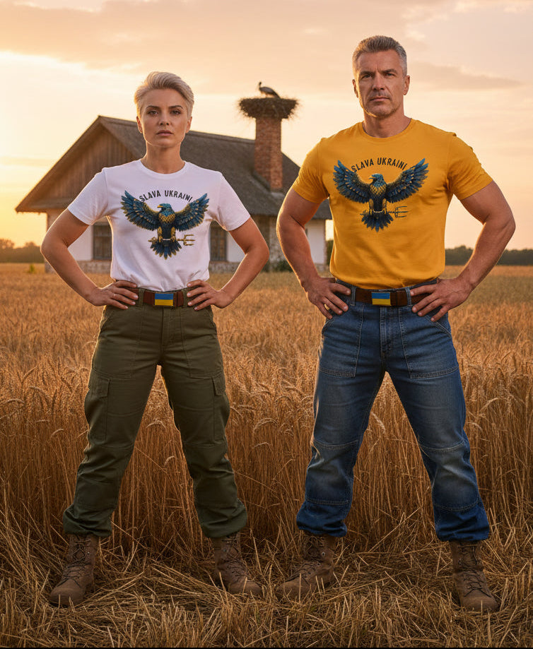 Gold & White-SlavaUkraini5-T-shirt