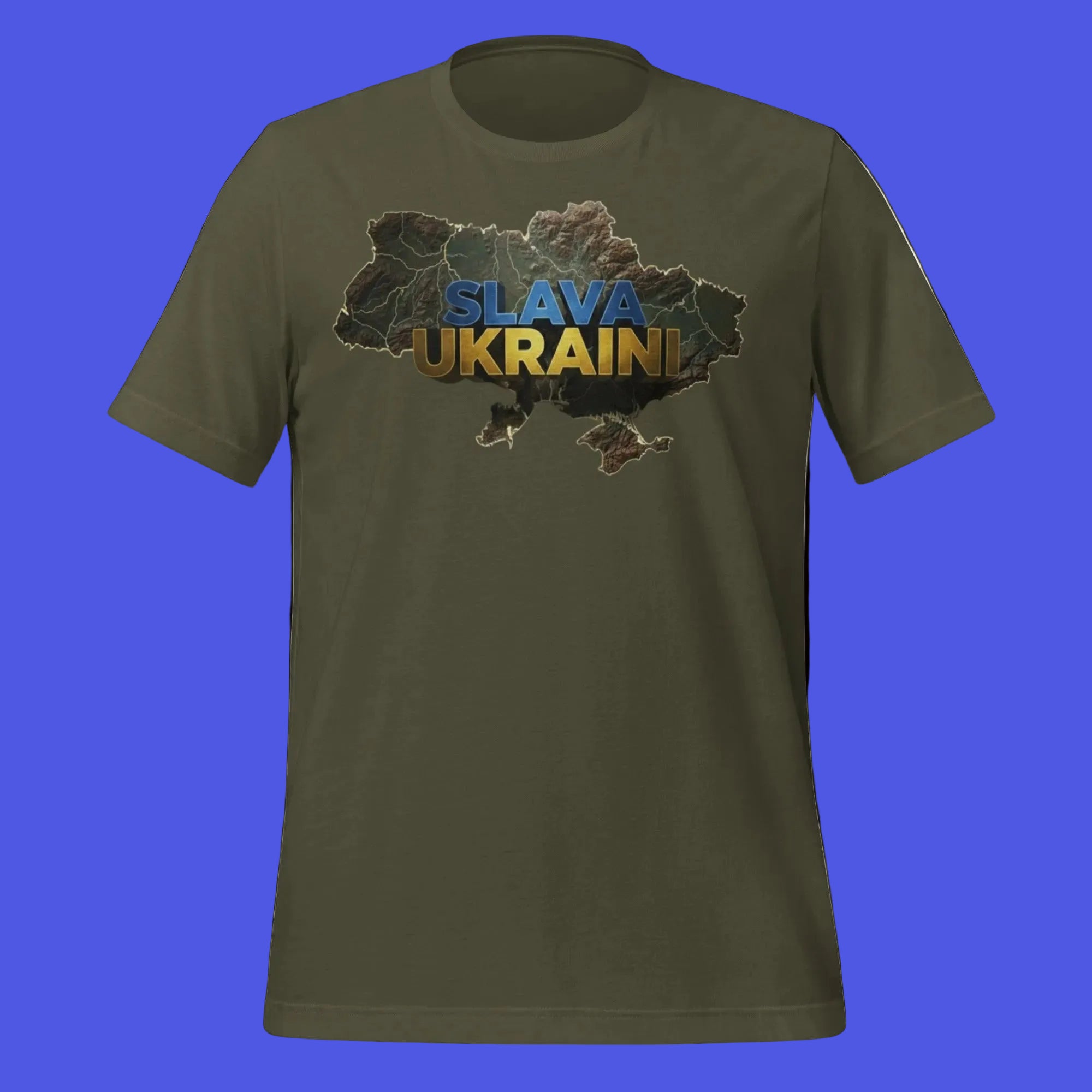 MilitaryGreen-SlavaUkraini-T-shirt