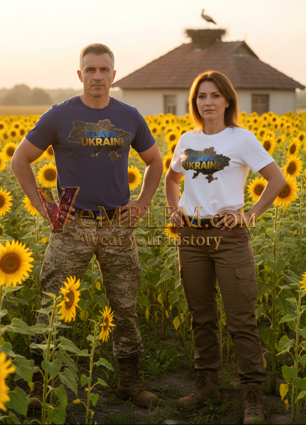 Navy&White-SlavaUkraini2-T-shirt