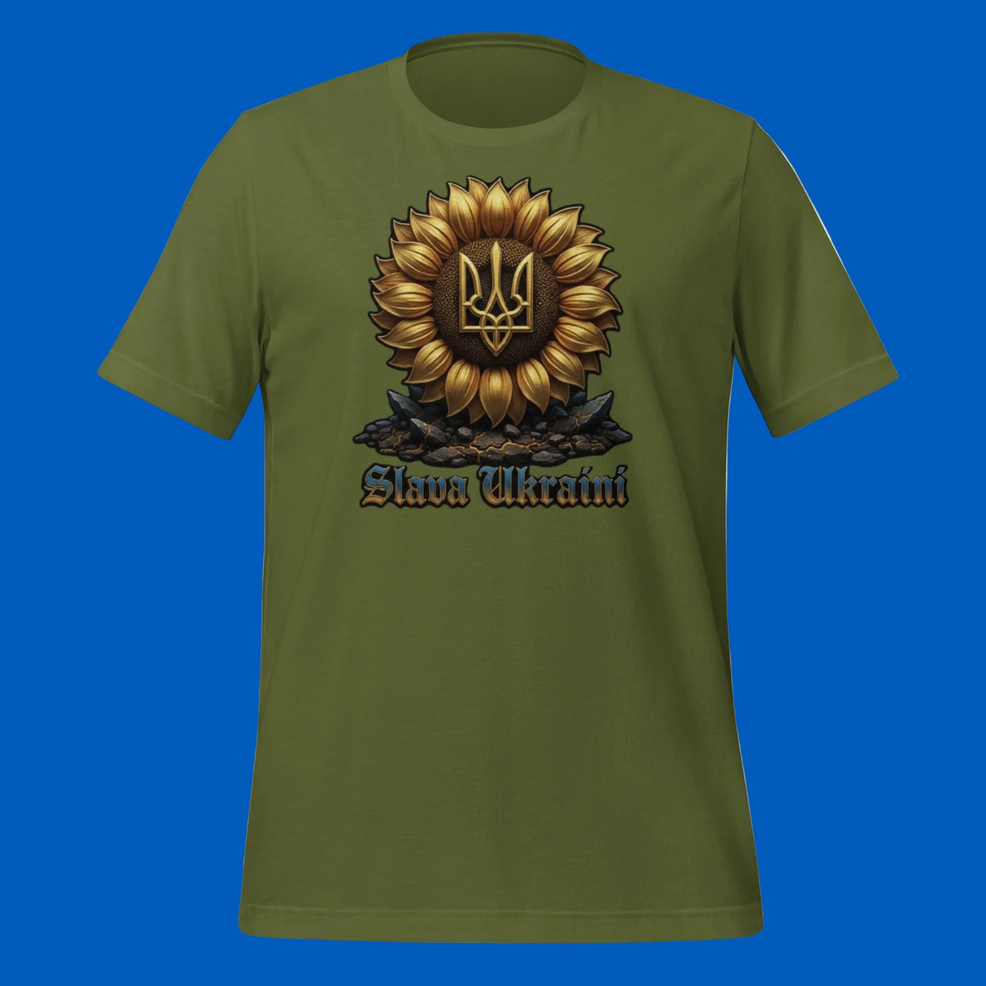 Olive-SlavaUkraini-T-shirt-Unisex