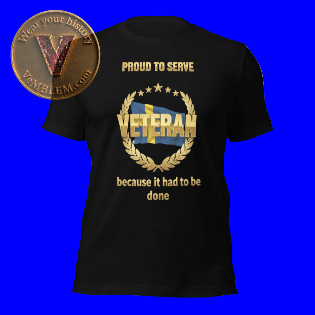 Svensk Veteran - Proud to serve -T-shirt