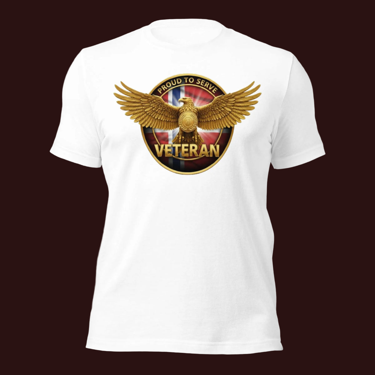 Hvit. Veteran T-skjorte