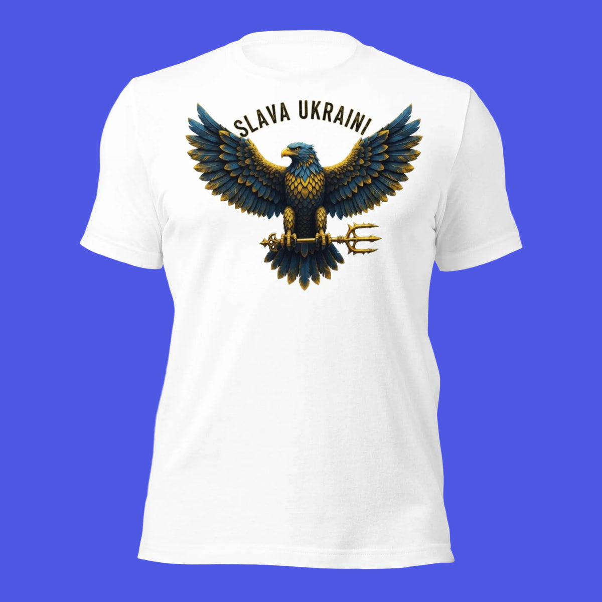 White-SlavaUkraini5-T-shirt
