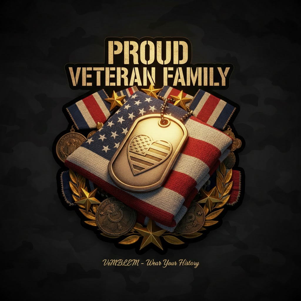 Proud Veteran Family – B oppdatert font