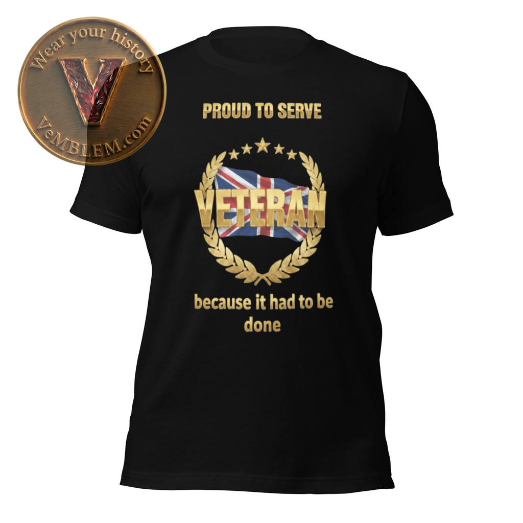 Badged - GB Veteran - Proud to serve - T-shirt