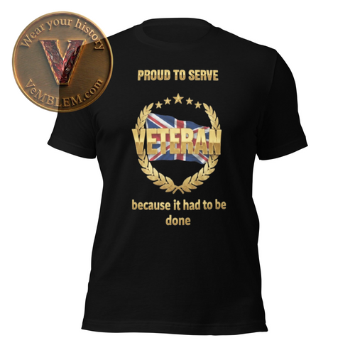 Badged - GB Veteran - Proud to serve - T-shirt