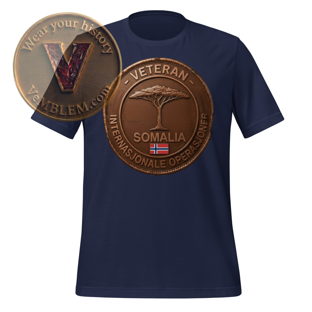 Badged - Stolt NOR UNOSOM Somalia (Stor patch) - Veteran T-shirt