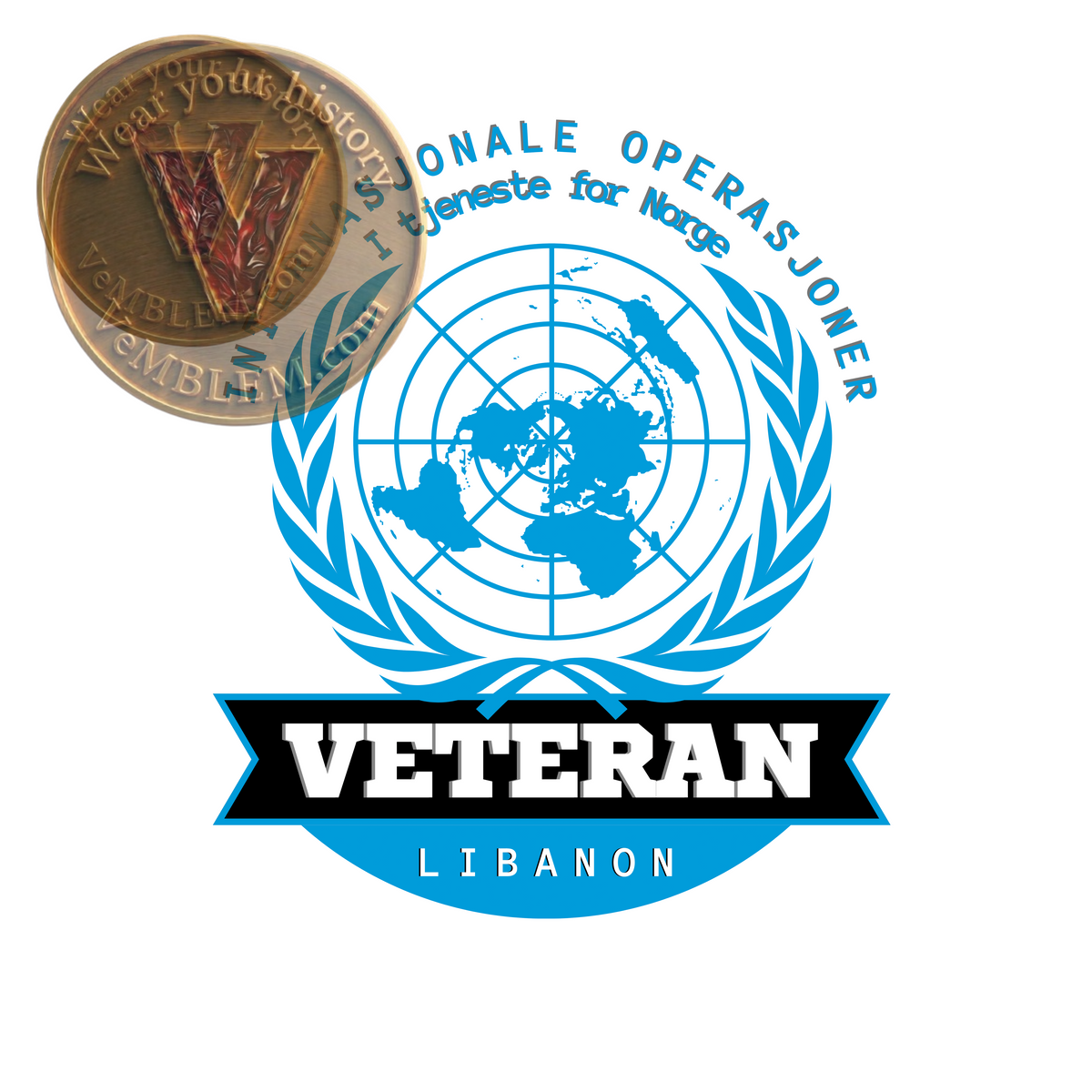 Badged - Stolt NOR Libanon Veteran - T-shirt