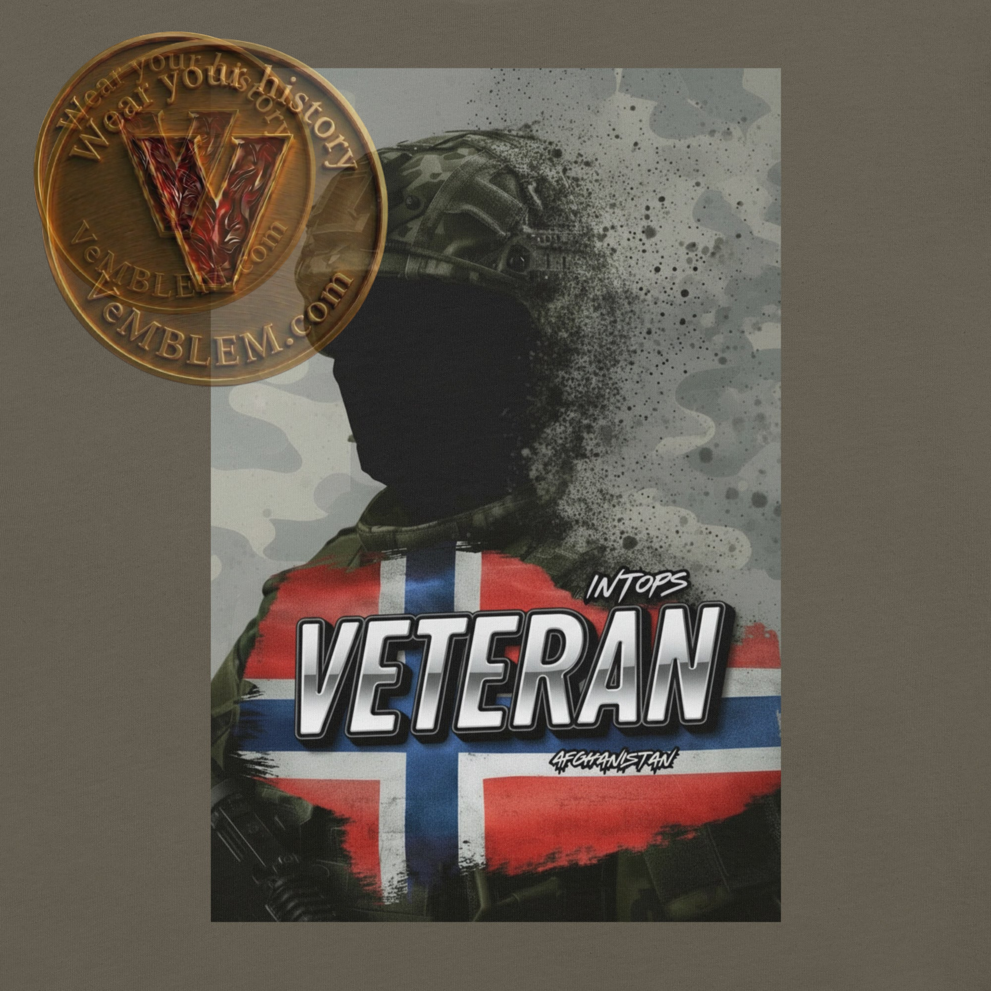 Badged - Stolt NOR Veteran - Afghanistan kvinne/unisex - T-shirt