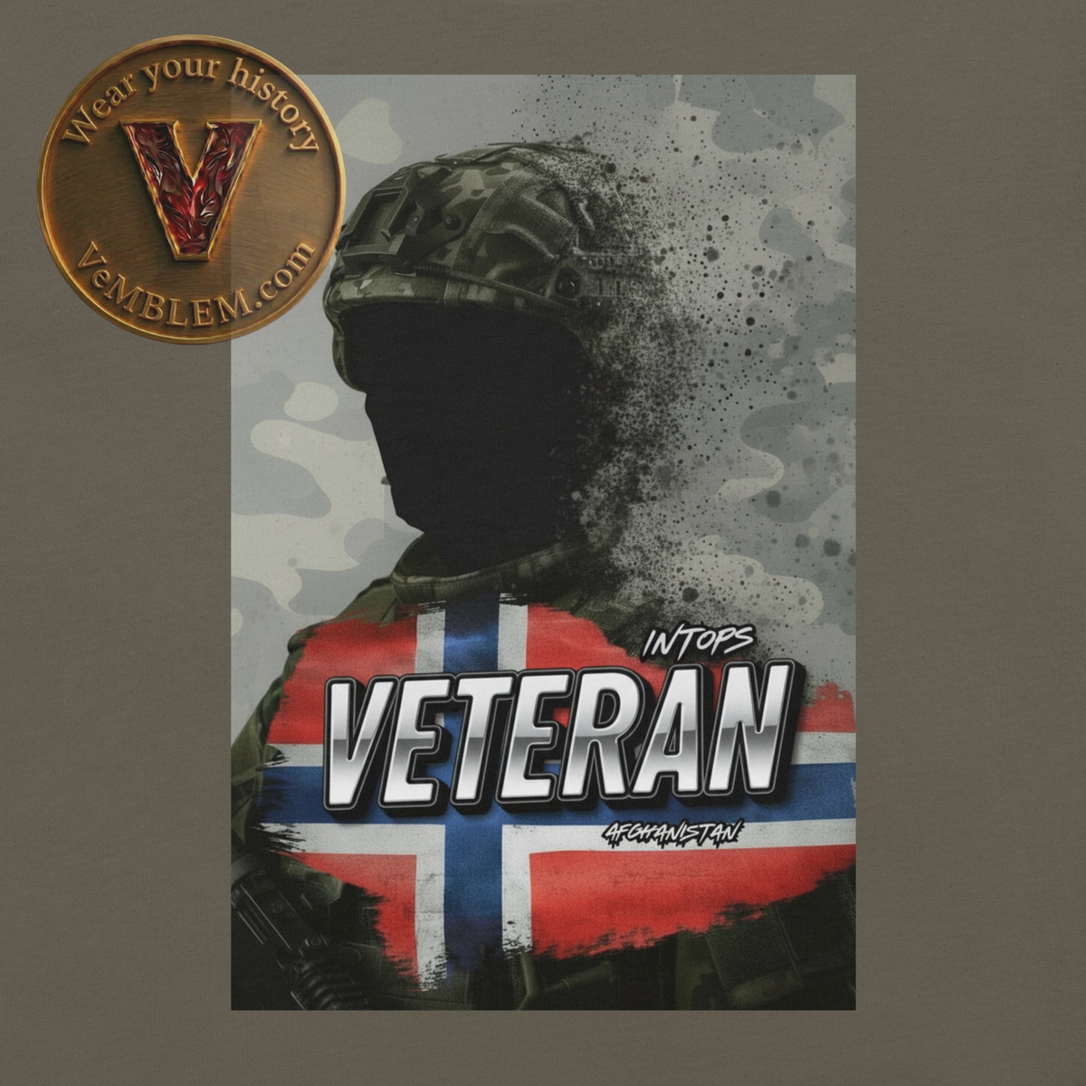 Badged - Stolt NOR Veteran - Afghanistan kvinne/unisex - T-shirt