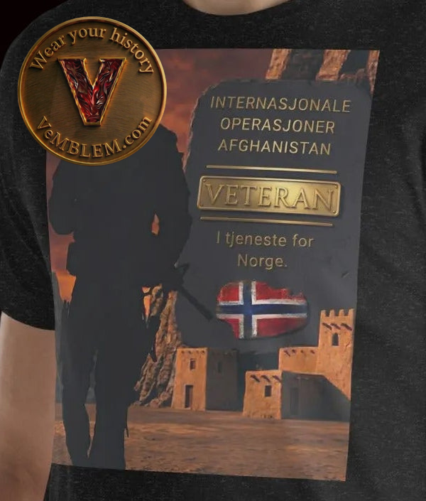 Badged - Stolt NOR Afghanistan Veteran  - T-shirt 2