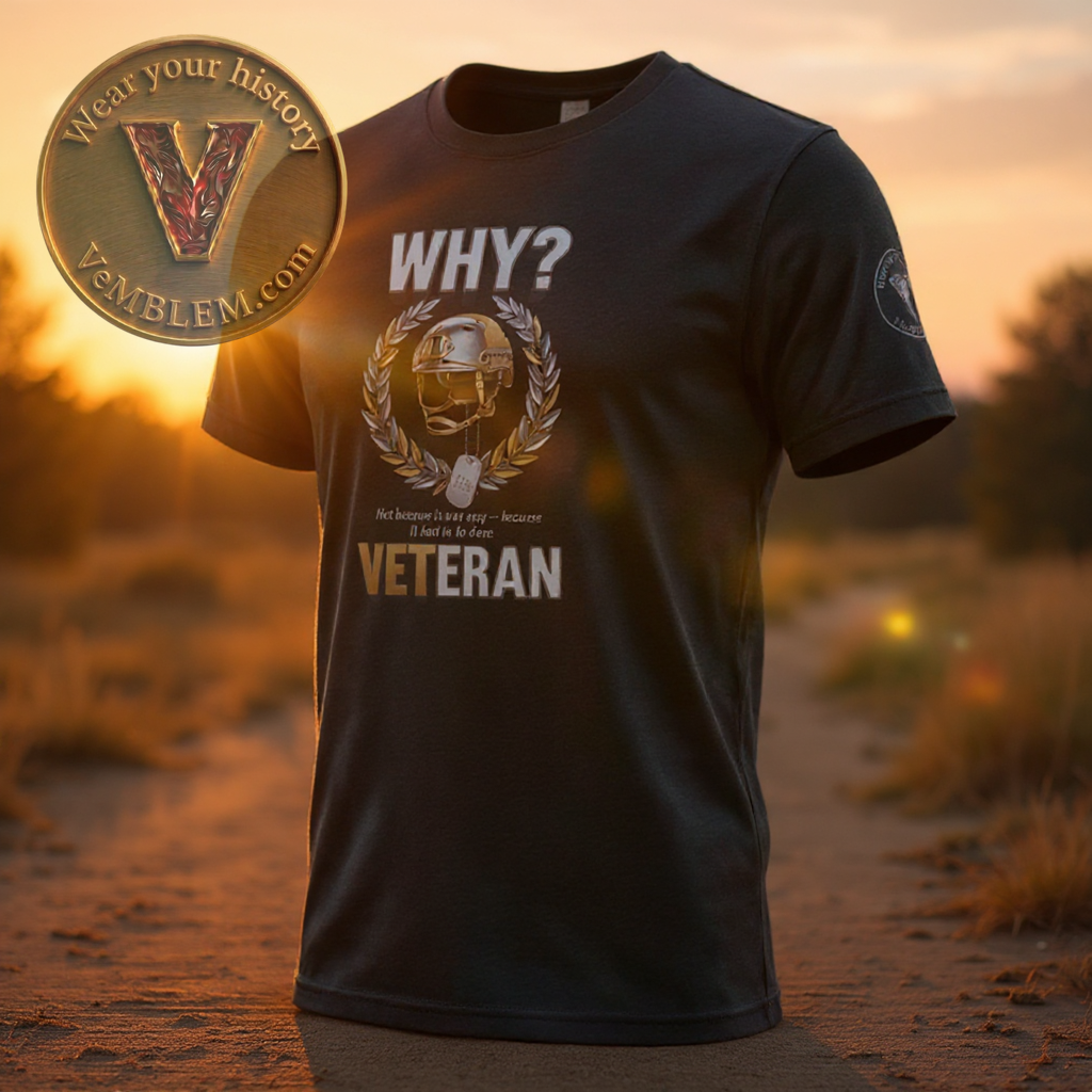 Badged - Veteran - Why me? - T-shirt