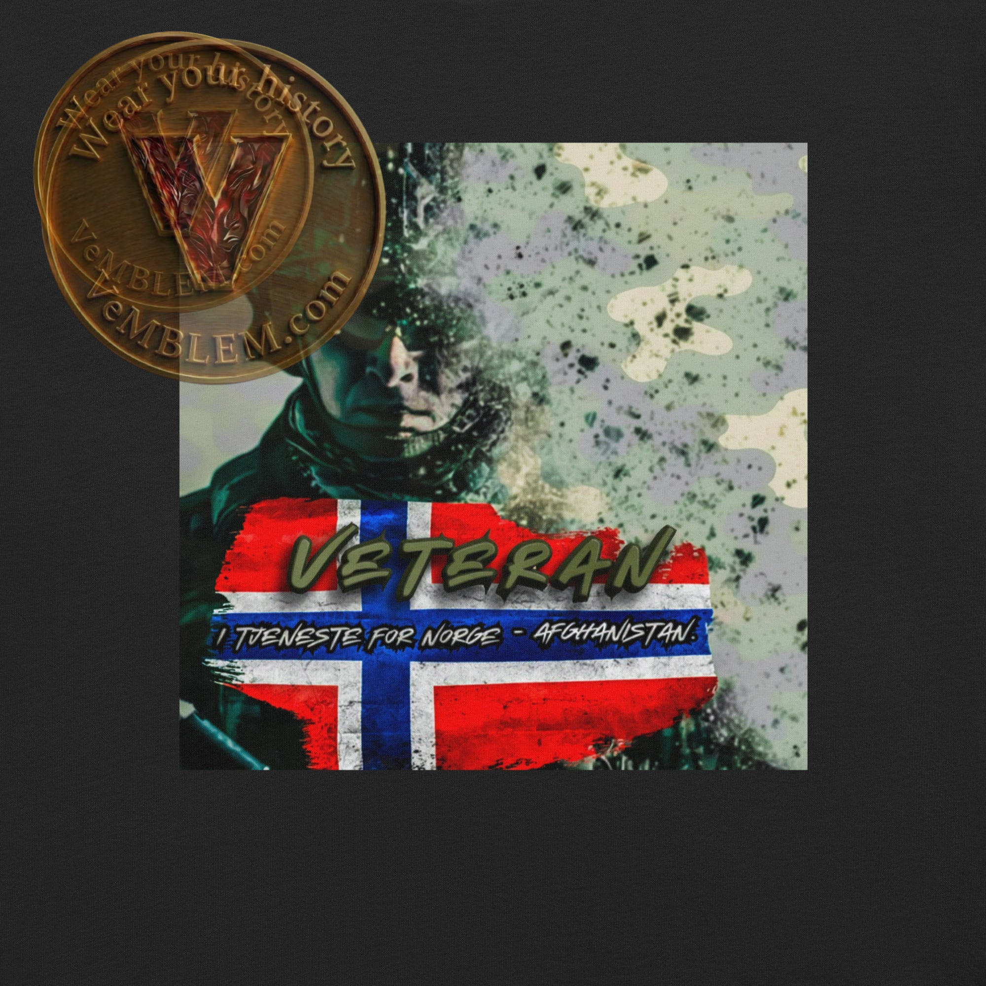 Badged - Stolt NOR Afghanistan Veteran - T-shirt
