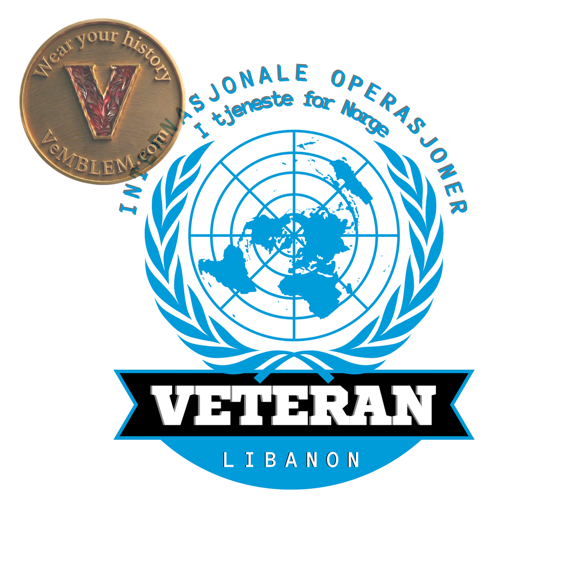 Badged - Stolt NOR Libanon Veteran - T-shirt