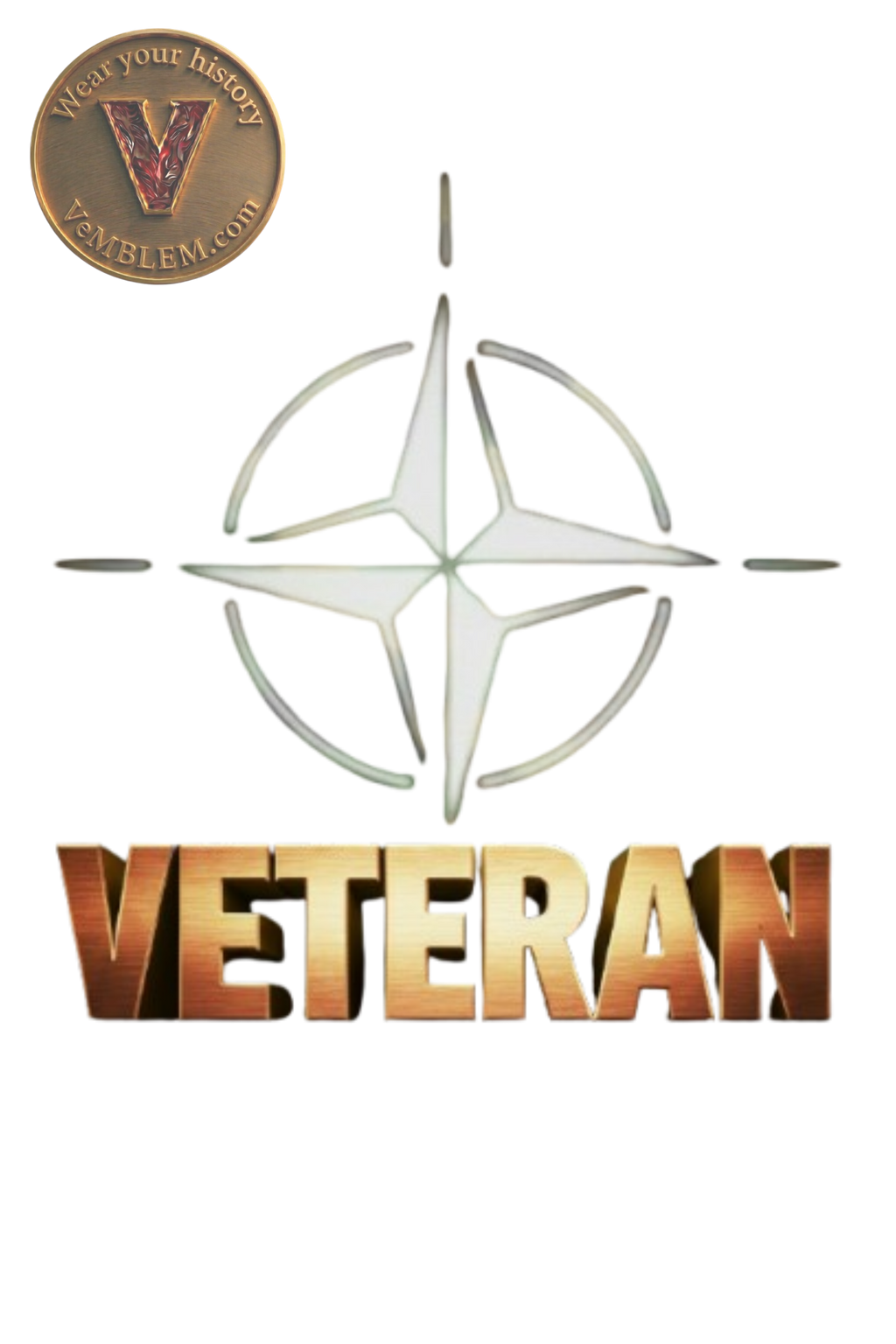 Badged - Stolt Nato veteran - T-shirt - Liten patch