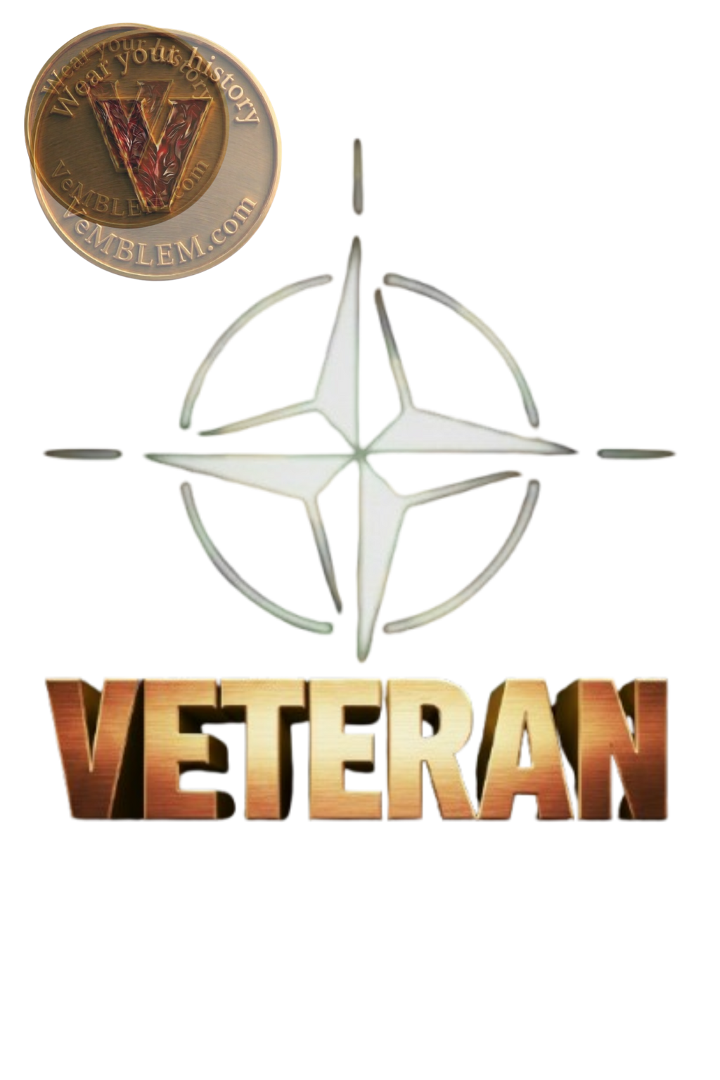 Badged - Stolt Nato veteran - T-shirt - Liten patch