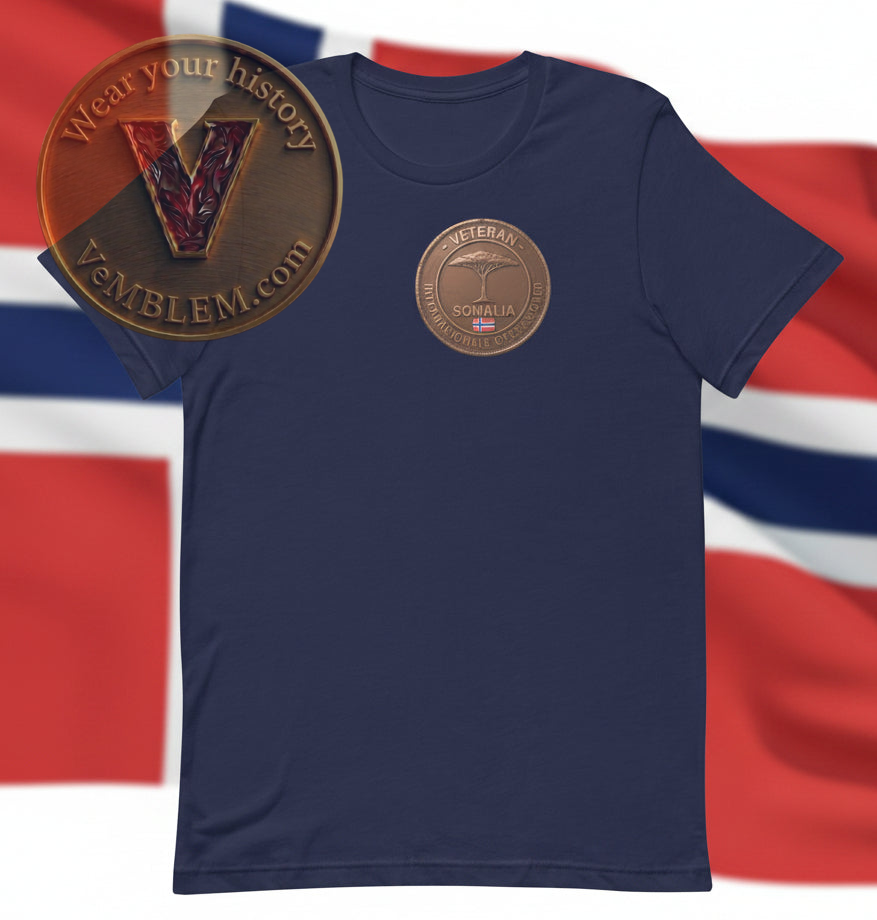 Badged - Stolt NOR UNOSOM Veteran (Liten patch) Somalia - T-shirt